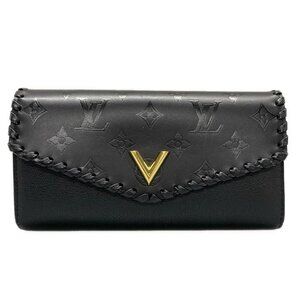 Auth LOUIS VUITTON Portefeuille Very M62059 Noir Very Line - MI4108 Long Wallet